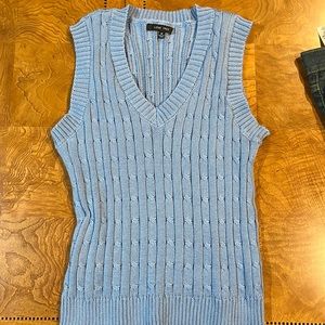Light blue womens sweater vest